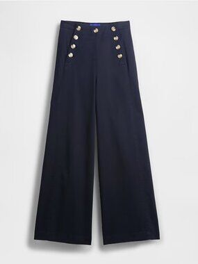 High Rise Twill Sailor Pants